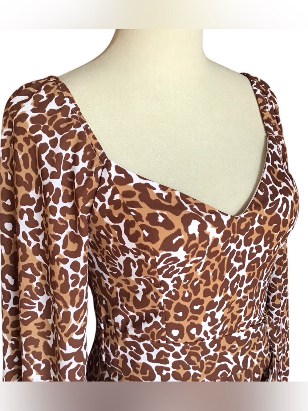 Lilly Pulitzer Lila Long Sleeve Chocolate My Favorite Spot Leopard Dress - Picture 7 of 8